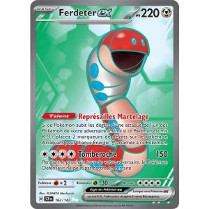 Carte Pok&eacute;mon - Ferdeter Ex - 162/142 - Secr&egrave;te-Rare - Full Art - Ev7 Couronne Stellaire - Occasion
