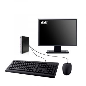 PC HP ProDesk 400 G3 Mini Ecran 22" Intel I5-6500T RAM 16Go SSD 240Go W11 Wifi - Occasion