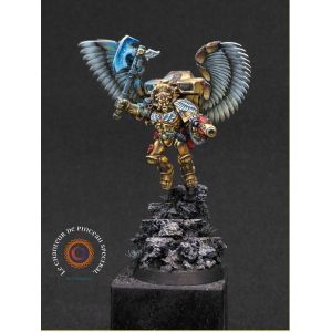 Commandeur Dante, Blood Angels Space Marines, Oop, Conversion De La Figurine M&eacute;tallique, Kitbashed, Pro Paint Job / Peinture Niveau Pro. Socle Aimant&eacute;. Warhammer 40k Games Workshop - Occasion