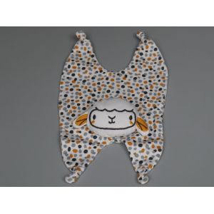 Doudou Mouton Plat Blanc Pois Jaune Gris Du Pareil Au Même Dpam - Occasion