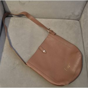 Sac vintage Lamarthe Paris en cuir brunbandouli&egrave;re r&eacute;glable - Occasion