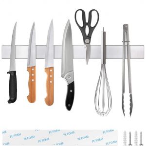 Ershi-Aimant Couteau Support Aimant&eacute; Couteaux 40cm Porte Couteaux Magn&eacute;tique, Porte-Couteaux En Acier Inoxydable, Bandeau Magn&eacute;tiq[3409] - Occasion