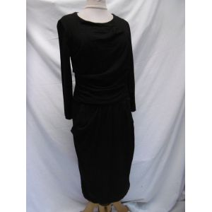 Sinequanone Robe Longue Jersey Noir T 36 38 - Occasion