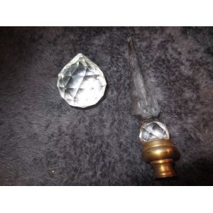 Boule Et Fleche A Pampilles Cristal Ou Verre/Pour Ancien Lustre - Occasion