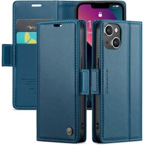 Etui Coque Pour Iphone 13 Mini 5.4 Pouces ,Portefeuille Fentes Cartes Housse Antichoc Cuir Pu Vintage Portefeuille Etui,Bleu - Occasion