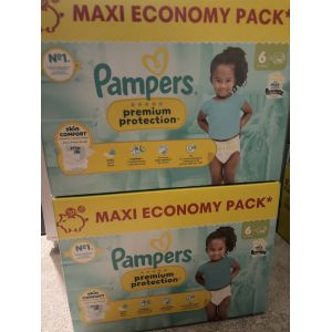 2 Cartons Couches Pampers Taille 6 Premium - Occasion