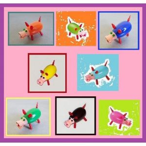 Jeu De Société ( Le Cochon Qui Rit ) 8 Cochons, Avec Ses Accessoires - Occasion