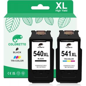 PG-540XL CL-541XL Remanufactured Ink Cartridge for Canon 540 541 XL Pixma MG3255 MG3650 MG4150 MG4250 MG3600 MG3550 MG3250 MX475 MX470 MX515 MX525 MX525 MX55 35 TS5 150 TS5151 TS5140 - Occasion