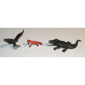 figurine schleich lot 3 figurines crocodile renard aigle - Occasion