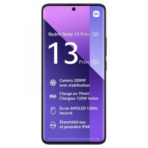 Xiaomi Redmi Note 13 Pro + 5G (Double Sim - 6.67", 512 Go, 12 Go RAM) Noir - Occasion
