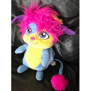 Peluche Popples Bleu Rose Jaune Bubbles 2015 30cm Parlante - Occasion
