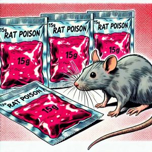 Boîte de 500 grammes de raticide, souricide, rodenticide. - Occasion