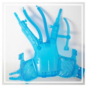 S&eacute;rie Action Man - Gilet De Plong&eacute;e Transparent Bleu - Hasbro 1996 - Occasion