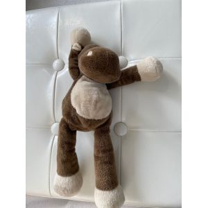 Doudou Peluche Nicotoy Marron Et Beige Hippopotame Petit Model - Occasion