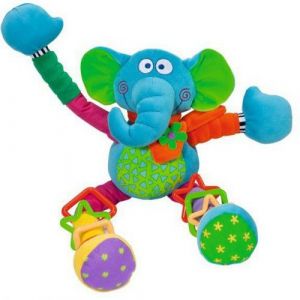 Doudou Eveil Hochet &Eacute;l&eacute;phant Fou Bleu Bebe Confort - Occasion