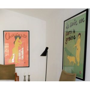 Affiche "Choucroute" du designer danois Peter Kjaer Andersen, pour Daniel Letz (70 X 100 cm). Encadrement en bois noir. - Occasion