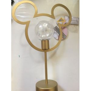 Lampe Minnie Mickey Doree : Superbe Decoration Chambre Enfant - À Piles - Neuf Disney - Occasion