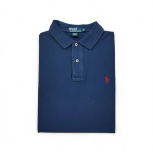 Reconditionné - Polo Manches Longues Homme - Taille Xl - Homme - Marine - Occasion
