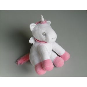 Doudou Licorne Blanc Rose Argent Tom Et Zoé - Occasion