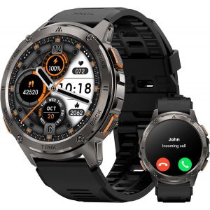 KOSPET Tank T3 Ultra Montre Connect&eacute;e Homme, GPS, 5ATM &Eacute;tanche, Boussole Altim&egrave;tre, Smartwatch avec Fr&eacute;quence Cardiaque et Suivi du Sommeil, 170+ Modes Sport - Occasion