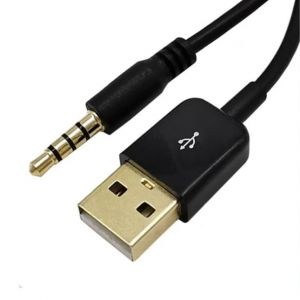 Câble USB MÂLE VERS JACK MÂLE de synchronisation données de chargeur USB vers adaptateur Jack 3.5mm 4 pôles ligne de cordon de chargement pour PAD Phone Shuffle 2ème lecteur MP3 ACCESSOIRE HIGH-TECH - Occasion