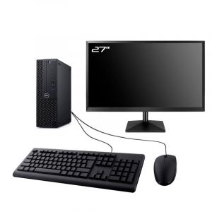 PC Dell Optiplex 3060 SFF Ecran 27" Intel I7-8700 RAM 8Go SSD 480Go W11 Wifi - Occasion