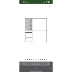 Kit dressing 1 colonne r&eacute;versible Zodiak coloris blanc H. 200 x L. 181,5 x P. 45 cm - Occasion