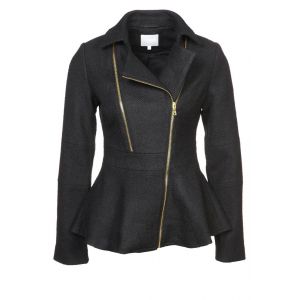 Zalando Collection - Veste Blazer &Agrave; Basque Cintr&eacute; Mi-Saison Noire  Taille Xl - Occasion