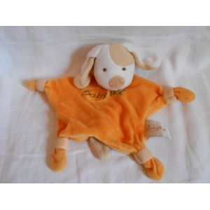 Doudou Plat Chien Orange 4 Noeuds Babynat Baby Nat - Occasion