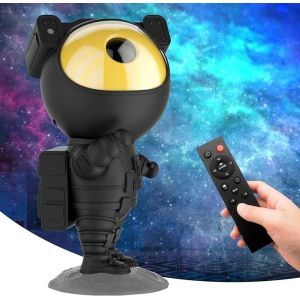 Veilleuse Étoilée De Projecteur De Galaxie D'astronaute (Or Noir), Projecteur Étoilé D'astronaute Avec Nébuleuse, Minuterie Et Télécommande, Lumière Étoilée De Chambre À Coucher Et Projecteur De Plafo - Occasion