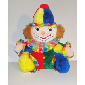 Peluche Clown Range Pyjama Cuddle Wit - Doudou Clown Multicolore Assis 37 Cm - Occasion