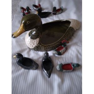 Canard et Canetons en C&eacute;ramique - Occasion