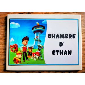 Jolie d&eacute;coration de chambre enfants Chambre d Ethan Pat Patrouille id&eacute;e cadeau no&euml;l naissance anniversaire neuve - Occasion