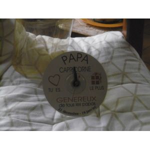horloge pendulette forme CD fond argentésigne CAPRICORNE - Occasion