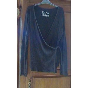 Gilet Cache Coeur T 15/16 Ans Noir Comme Neuf - Occasion