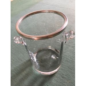 Seau &Agrave; Champagne En Verre Torsad&eacute; Avec Jolies Anses - Occasion