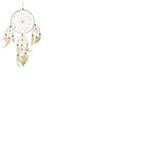 Dreamcatcher Blanc Et Perles Color&eacute;es - Diam&egrave;tre 22 Cm - Occasion