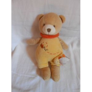 Doudou Musical Ours Baby Nat Babynat Peluche Abeille Beige Jaune Orange Boite A Musique - Occasion