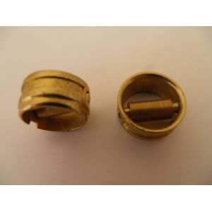 Gâche laiton à forer 19x1,5x10mm à rouleau laiton pour tringle de crémone 7x3mm - Occasion