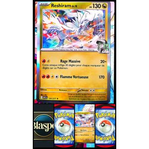 Carte Pok&eacute;mon Reshiram De N 154/217 Pv 130 &ndash; Carte Officielle Fran&ccedil;aise &ndash; Pok&eacute;mon L&eacute;gendaire Feu - Occasion