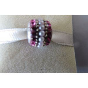 Charm 182 + Perle Nacre Cristaux Roses Amore & Baci - Occasion