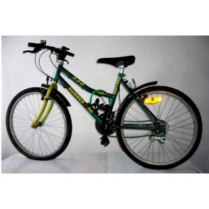Vélo 24" 18 Speeds 330 Shimano Bicyclette Team N°1 Tout Terrain Vtc Mixte Fille Garçon - Vert - Occasion