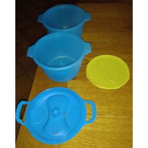 Cuiseur À Riz Tupperware2,2 Litres Maxi - Conçu Pour La Cuisson Au Micro Ondes Sans Surveillance Du RizOu Autres Céréales- Vendu Avec Une 2eme Cuve De Remplacement - Occasion