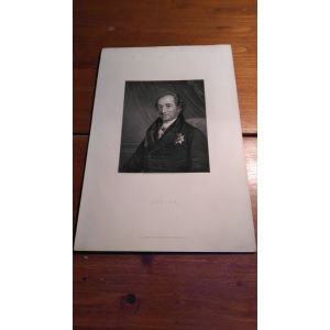 GRAVURE XIXe. Gravure anglaise sur acier, portrait en buste de "GOETHE", publi&eacute;e &agrave; Londres par Mackenzie, vers 1840. - Occasion