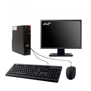 PC Fujitsu Celsius J580 SFF Ecran 22" Intel I7-8700 RAM 16Go SSD 960Go W11 Wifi - Occasion