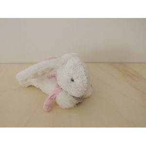 Doudou Lapin Blanc Rose Doudou Et Compagnie - Occasion