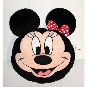 Coussin Mickey Et Minnie Reversible - Peluche Tête Disney 34 Cm - Occasion