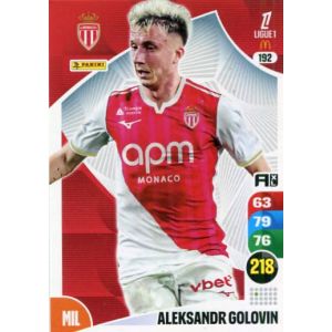 N&deg;192 Golovin Aleksandr As Monaco Carte Jeu Adrenalyn Xl Ligue 1 2025-2026 - Occasion