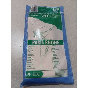 20 sacs sac aspirateur papier poussi&egrave;re wpro paris-rhone Rh&ocirc;ne birum Hoover Philips rotary rotel shg steca team tornado pa02 pa 02 481981729551 4819 817 29551 - Occasion