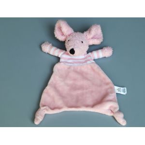 Doudou Souris Plat Rose Blanc Jellycat - Occasion